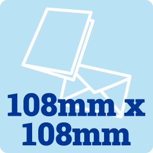 50 108mm Square 300gsm Card Blanks and Envelopes