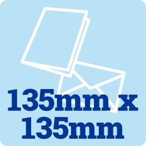 50 135mm Square 300gsm Card Blanks and Envelopes