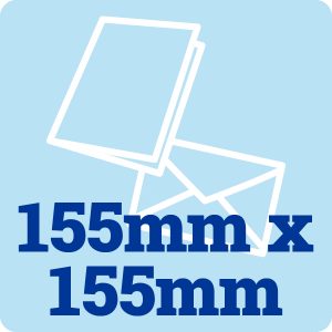 50 155mm Square 300gsm Card Blanks and Envelopes