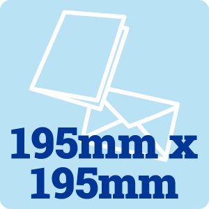 50 195mm Square 300gsm Card Blanks and Envelopes