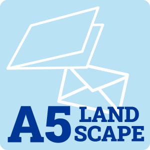 50 A5 300gsm Landscape Card Blanks and Envelopes