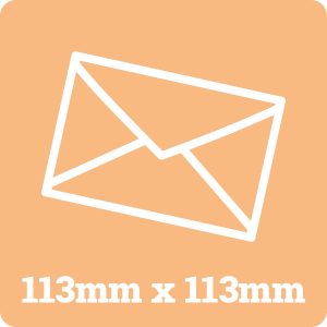 113mm x 113mm White Envelopes
