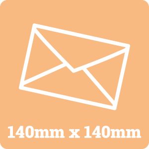 140mm x 140mm White Envelopes