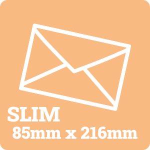 Slim 85mm x 216mm White Envelopes