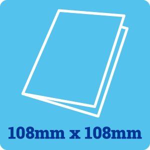 108mm Square 250gsm White Card Blanks
