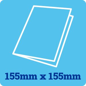 155mm Square 250gsm White Card Blanks