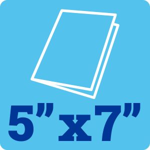 5" x 7" 250gsm White Card Blanks