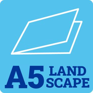A5 250gsm Landscape White card Blanks