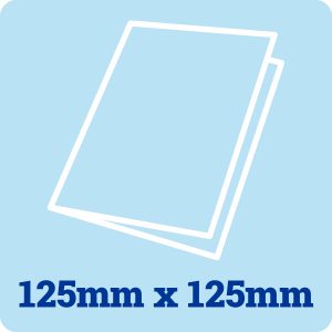 125mm Square 300gsm White Card Blanks