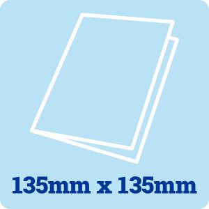 135mm Square 300gsm White Card Blanks