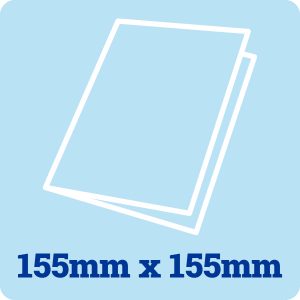155mm Square 300gsm White Card Blanks