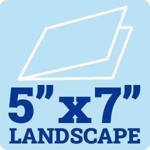 5" x 7" Landscape 300gsm White Card Blanks