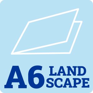 A6 Landscape 300gsm White Card Blanks