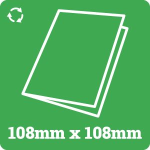 108mm Square 300gsm Recycled Card Blanks
