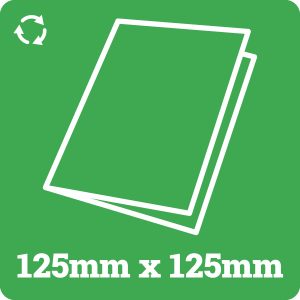 125mm Square 300gsm Recycled Card Blank