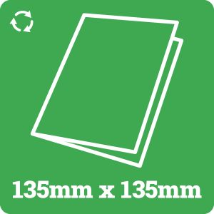 135mm Square 300gsm Recycled Card Blanks