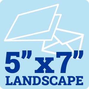 5"x7" Landscape 300gsm Card Blanks and Envelopes