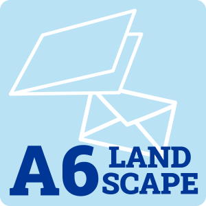 A6 300gsm Landscape Card Blanks and Envelopes