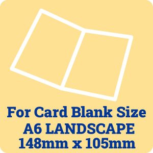 100gsm Insert Sheets for A6 Landscape Card Blanks